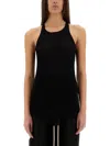 Rick Owens Basic Rib Tank Top In Black