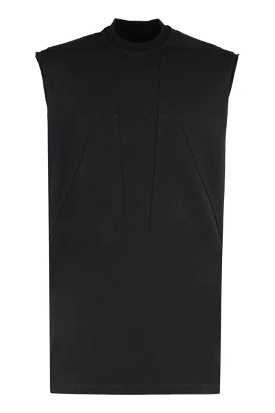 Rick Owens Cotton Tank Top In Black