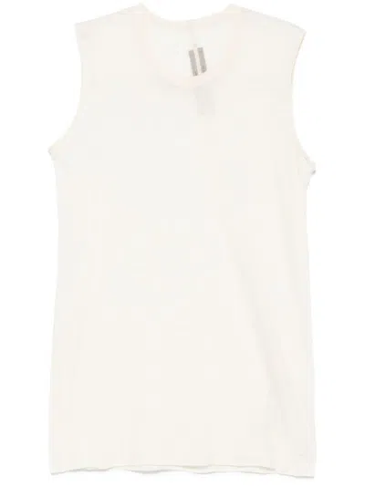 Rick Owens Cotton Tank Top In Neutrals