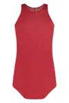 Rick Owens Cotton Tank Top In Red