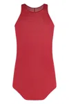 Rick Owens Cotton Tank Top In Red