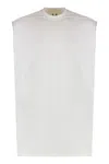 Rick Owens Ribbed Crew Neck Tank Top In White