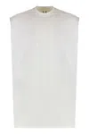 Rick Owens Ribbed Crew Neck Tank Top In White