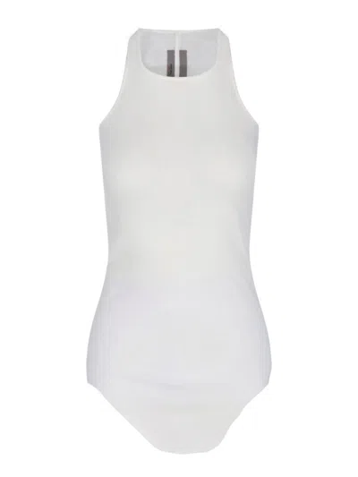Rick Owens Cotton Tank Top In White