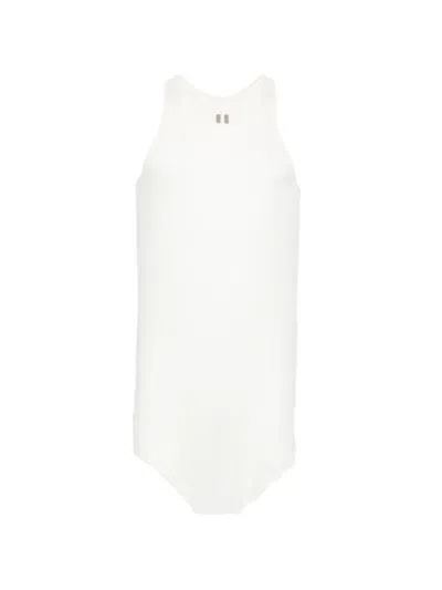 Rick Owens Cotton Tank Top In White