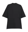 Rick Owens Crewneck Oversized T-shirt Raw-edge Hems In Black