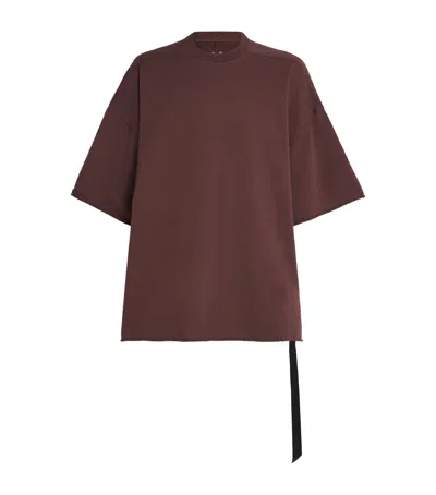 Rick Owens Cotton Tommy T-shirt In Brown