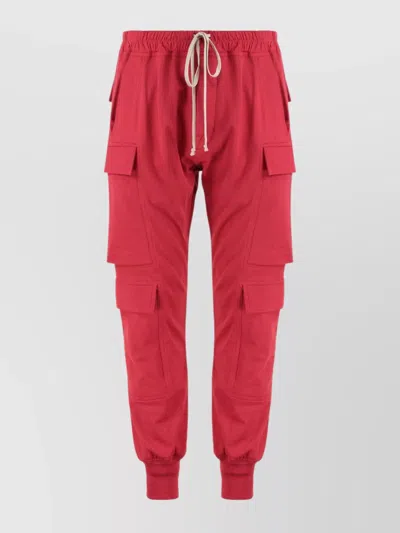 RICK OWENS COTTON TRACK-PANTS RIBBED CUFFS