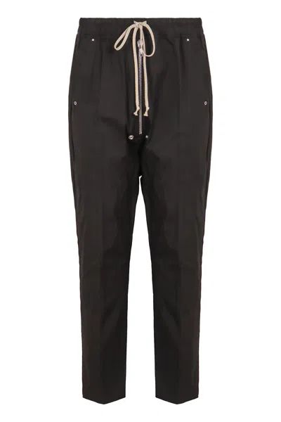 Rick Owens Cotton Trousers In Black
