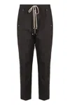 Rick Owens Cotton Trousers In Black