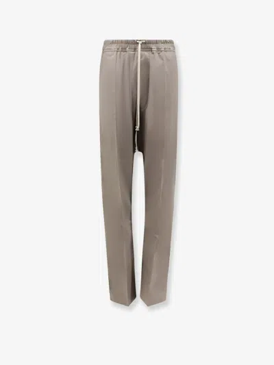 Rick Owens Cotton Trousers In Gray