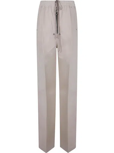 Rick Owens Cotton Trousers In Neutrals
