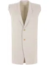 Rick Owens Cotton Waistcoat In Neutrals
