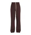 Rick Owens Cotton Wide-leg Sweatpants In Brown