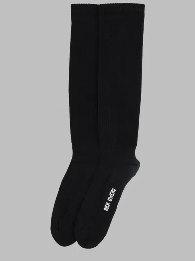 Rick Owens Cotton-blend Ribbed Knee-high Socks In Animal Print