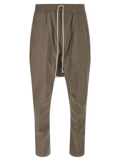 Rick Owens Cotton-poplin Drawstring Joggers In Burgundy