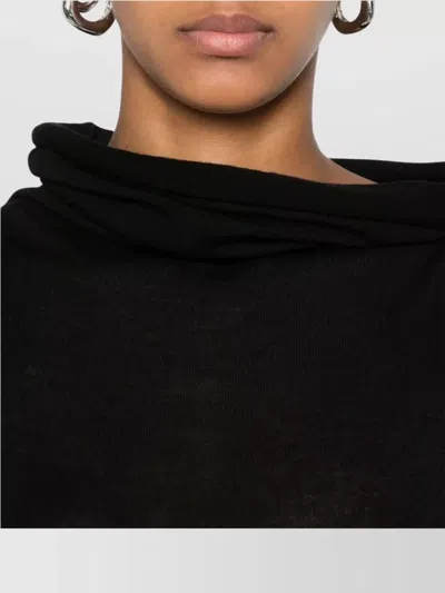 Rick Owens Cowl Neck In Black