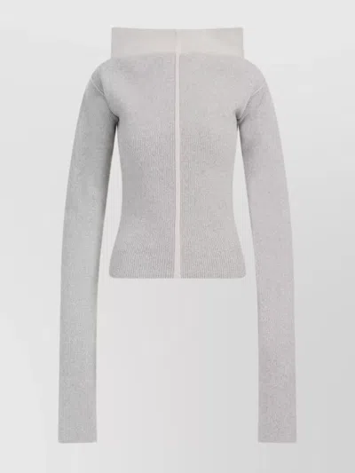 RICK OWENS COWL NECK KNIT PULLOVER