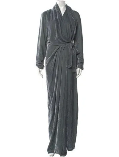 Pre-owned Rick Owens Cowl Neck Long Dress W/ Tags In Gray