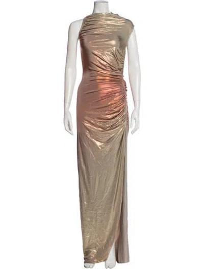 Pre-owned Rick Owens Cowl Neck Long Dress W/ Tags In Neutral