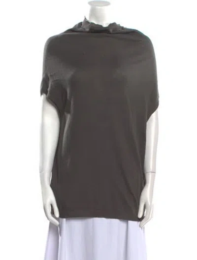 Pre-owned Rick Owens Cowl Neck Sweater In Gray
