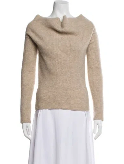 Pre-owned Rick Owens Cowl Neck Sweater W/ Tags In Neutral