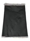 Rick Owens Women Leahter Shearling Cape In Black