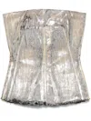 Rick Owens Women Bustier With Crackle Effect In Gold