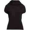 Rick Owens Crater Alpaca & Wool Blend Funnel Neck Sweater In Black