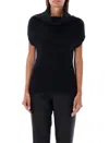 Rick Owens Sl Crater Knit Top In Black