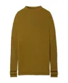 Rick Owens Biker Wool Sweater In Brown