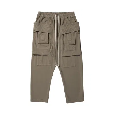 Pre-owned Rick Owens Creatch Cargo Cropped Drawstring Pants 'brown' | Men's Size 52