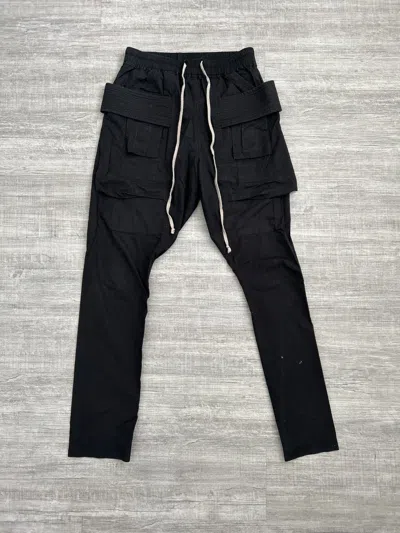 Pre-owned Rick Owens Creatch Cargo Pants In Black