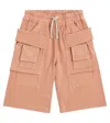 Rick Owens Creatch Cotton Cargo Shorts In Pink