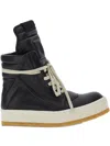 Rick Owens Geobasket Zip-fastening Sneakers In Black