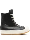 Rick Owens Men Leather High-top Sneakers