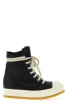 Rick Owens Leather Sneakers In Black