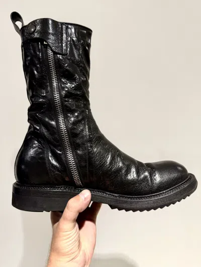 Pre-owned Rick Owens Creeper Army Boots 42 In Black