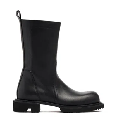 Rick Owens Creeper Gabe Leather Boots In Black
