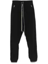 Rick Owens Crepe Track Pants In 黑色