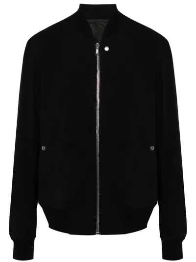 RICK OWENS RICK OWENS CREPE WOOL BOMBER JACKET