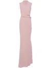 Rick Owens Crepe Wrap Maxi Dress In Pink