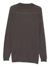 Rick Owens Crew-neck Cashmere Sweater In Brown