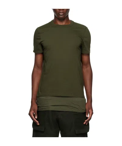 Rick Owens Crew Neck Cotton T-shirt In Green