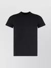 Rick Owens Ribbed Crew-neck Cotton T-shirt With Short Sleeves