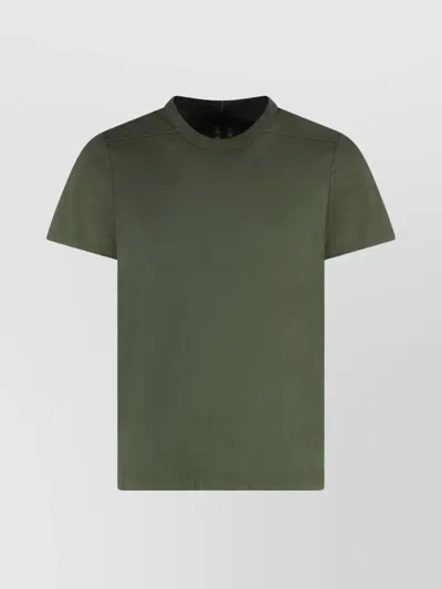 Rick Owens Crew-neck Cotton T-shirt With Short Sleeves In Green
