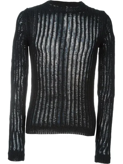 Rick Owens Crew Neck Jumper In Black