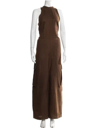Pre-owned Rick Owens Crew Neck Jumpsuit In Brown