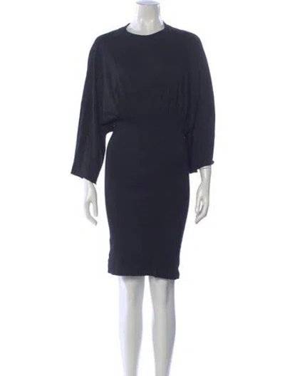 Pre-owned Rick Owens Crew Neck Knee-length Dress W/ Tags In Blue