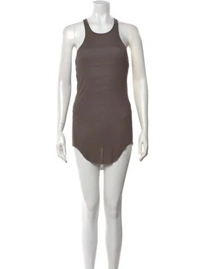 Pre-owned Rick Owens Crew Neck Long Dress In Neutral